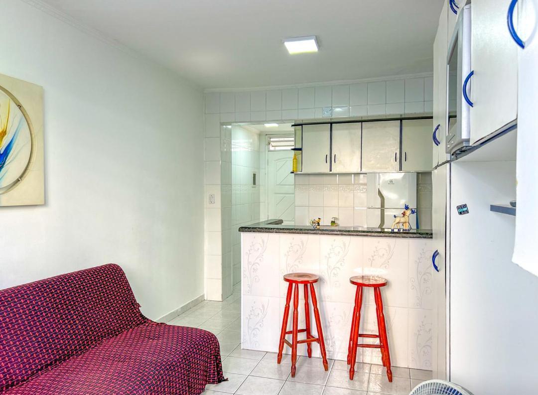 Otimo Loft Pe Na Areia Na Praia Da Guilhermina Sp Apartment Praia Grande  Luaran gambar